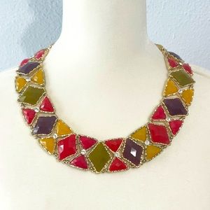 Vibrant Multicolor Geometric Necklace